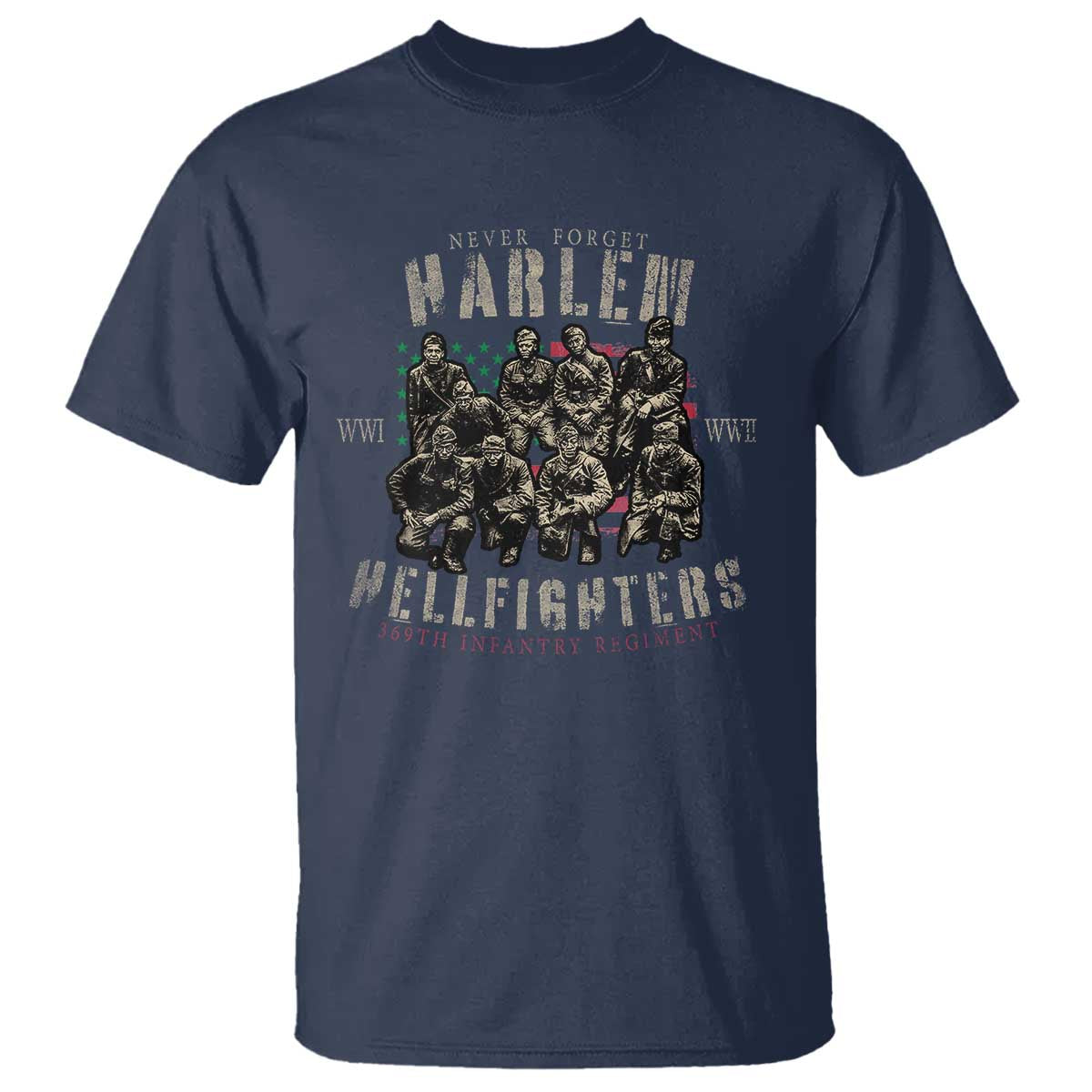 Harlem Hellfighters T Shirt American Military Soldiers Black History