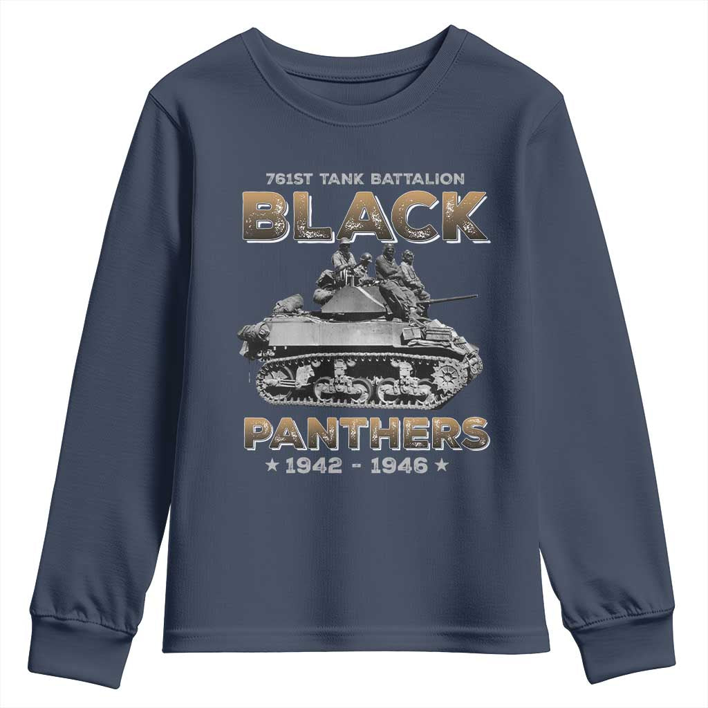 761st Tank Battalion Tribute Youth Sweatshirt Black Panther Party History