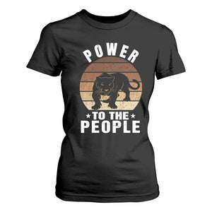 Black Panther Party T Shirt For Women Power To The People Black History