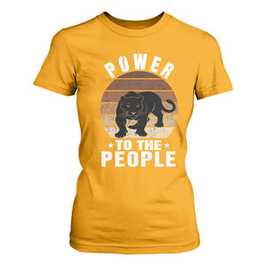 Black Panther Party T Shirt For Women Power To The People Black History