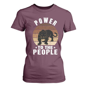 Black Panther Party T Shirt For Women Power To The People Black History