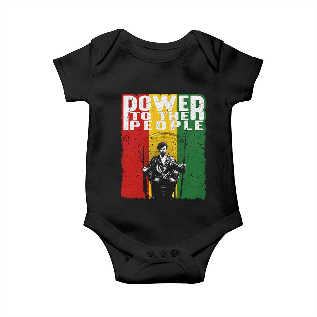 Black Panther Party Huey P. Newton Baby Onesie Power To The People