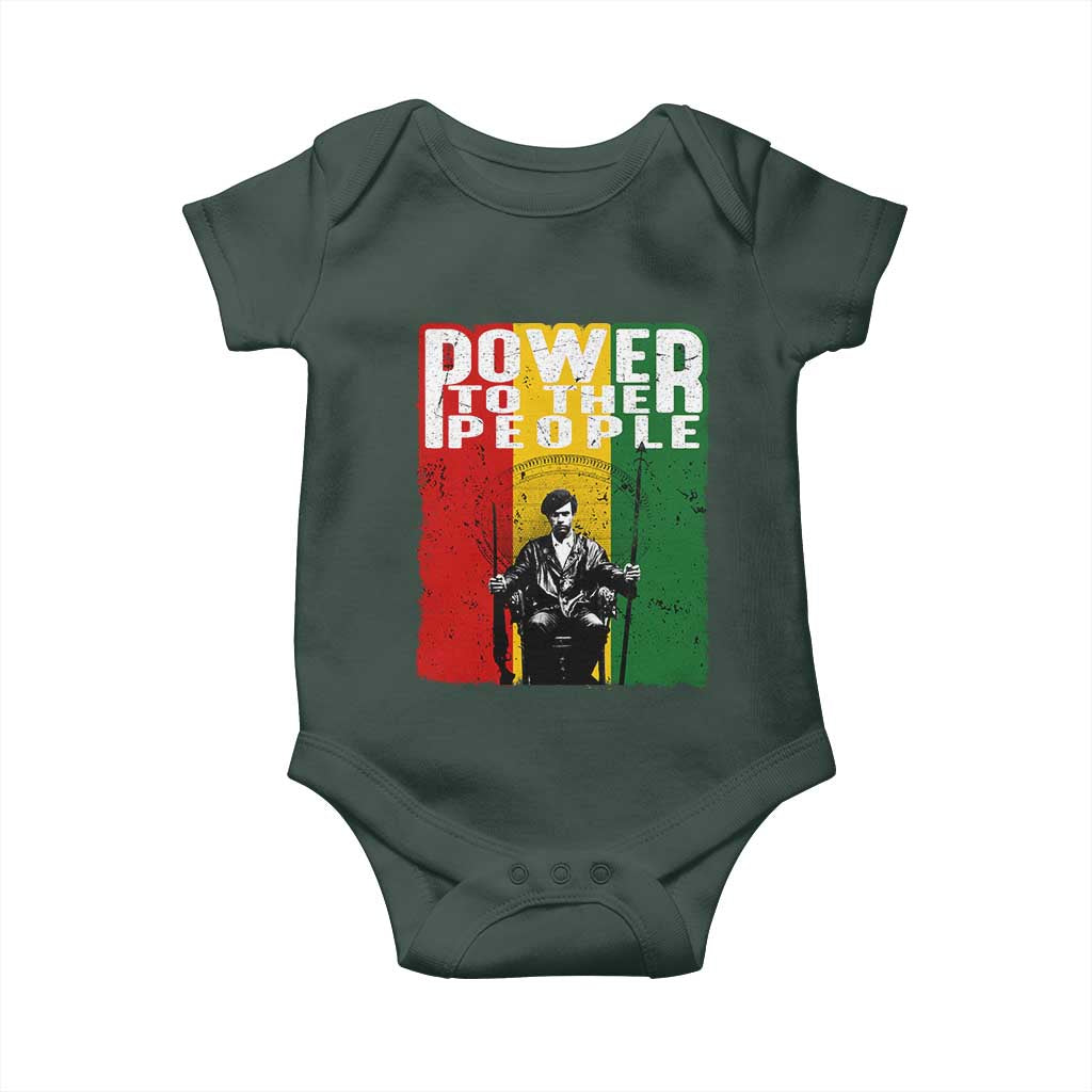 Black Panther Party Huey P. Newton Baby Onesie Power To The People