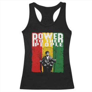 Black Panther Party Huey P. Newton Racerback Tank Top Power To The People