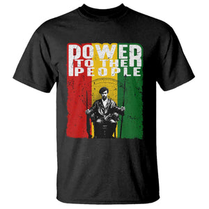Black Panther Party Huey P. Newton T Shirt Power To The People