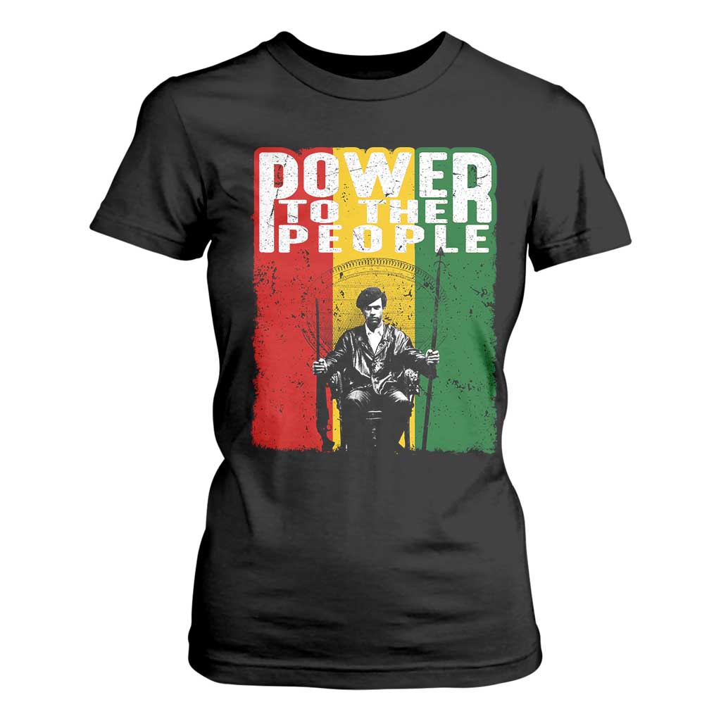 Black Panther Party Huey P. Newton T Shirt For Women Power To The People