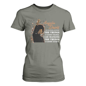 Angela Davis T Shirt For Women I Am Changing The Things I Cannot Accept Black Panther Party