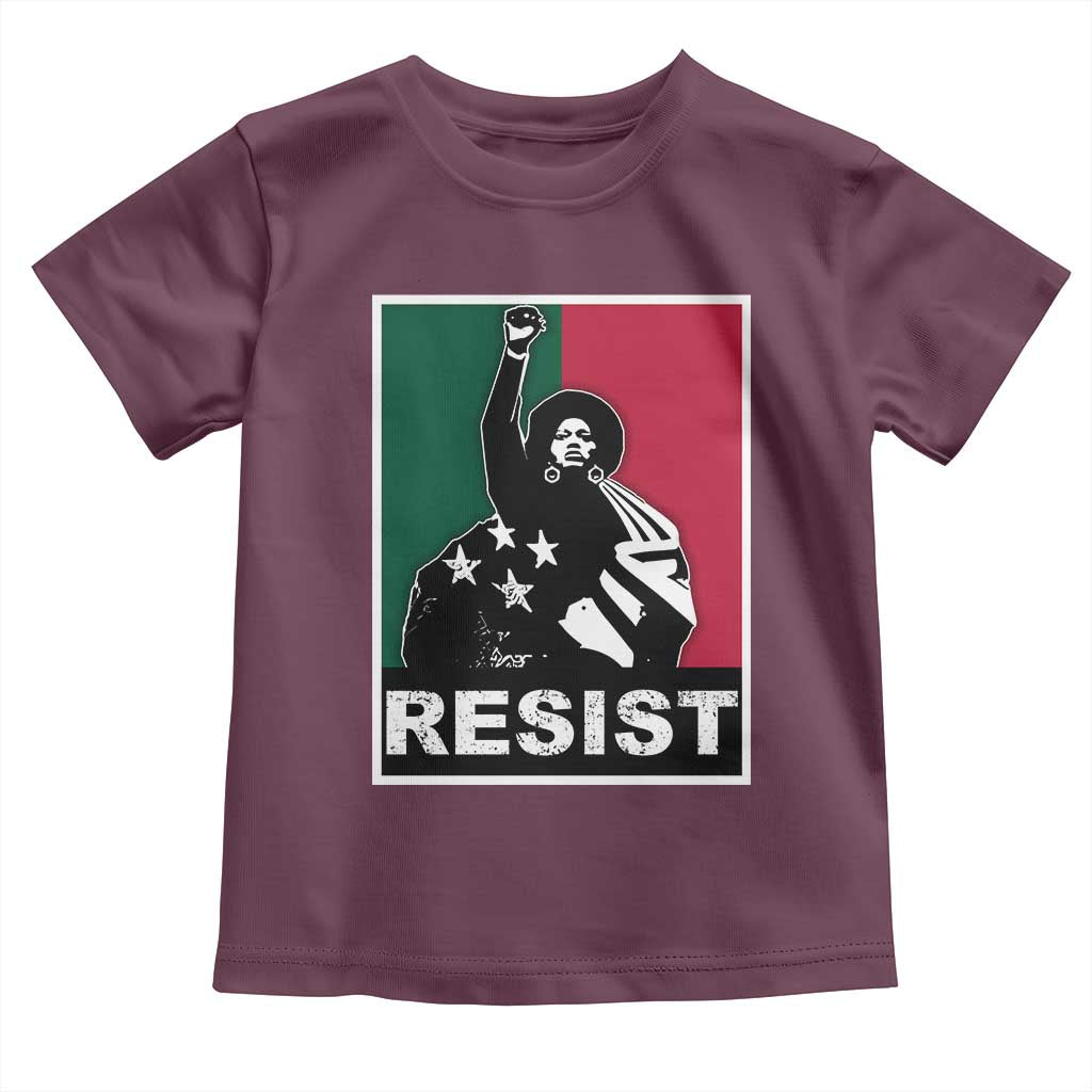 Resist Angela Davis Toddler T Shirt Black Panther Party History Civil Rights
