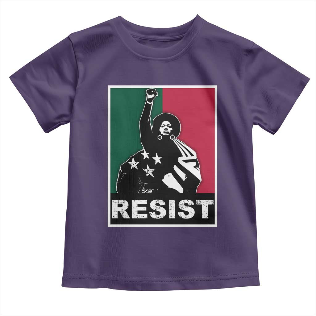 Resist Angela Davis Toddler T Shirt Black Panther Party History Civil Rights