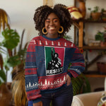 Resist Angela Davis Ugly Christmas Sweater Black Panther Party History Civil Rights