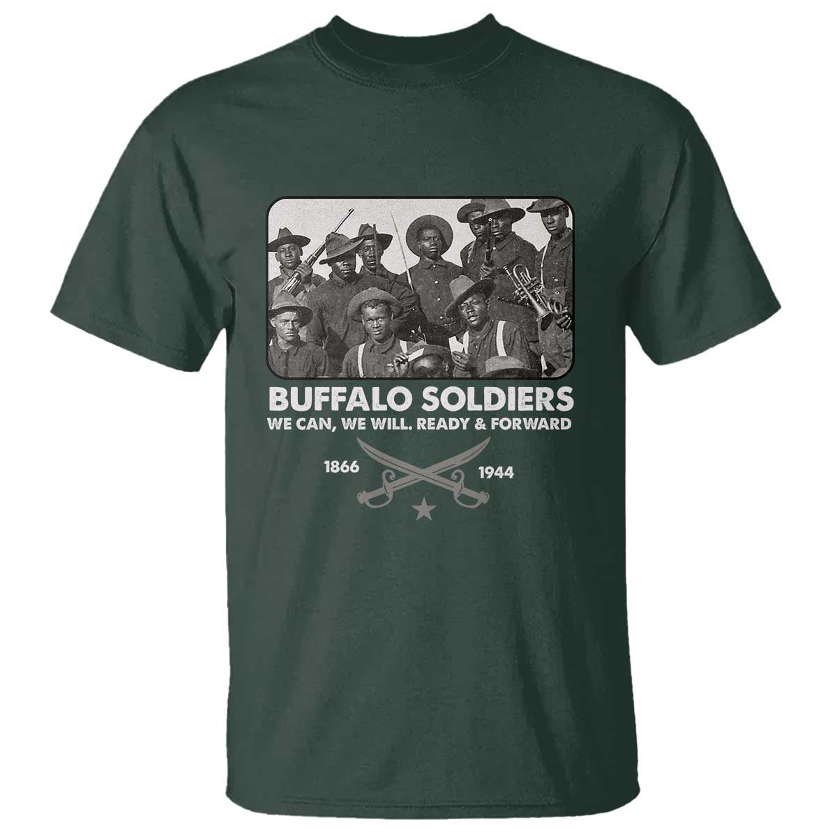 Buffalo Soldiers T Shirt We Can We Will Ready Forward Black History
