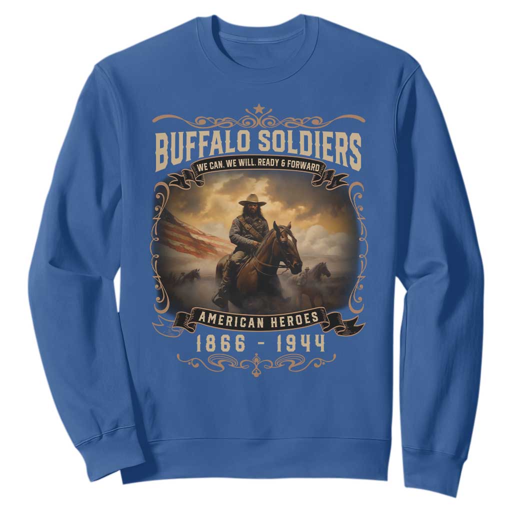 Buffalo Soldiers Sweatshirt American Heros Cavalry Black History