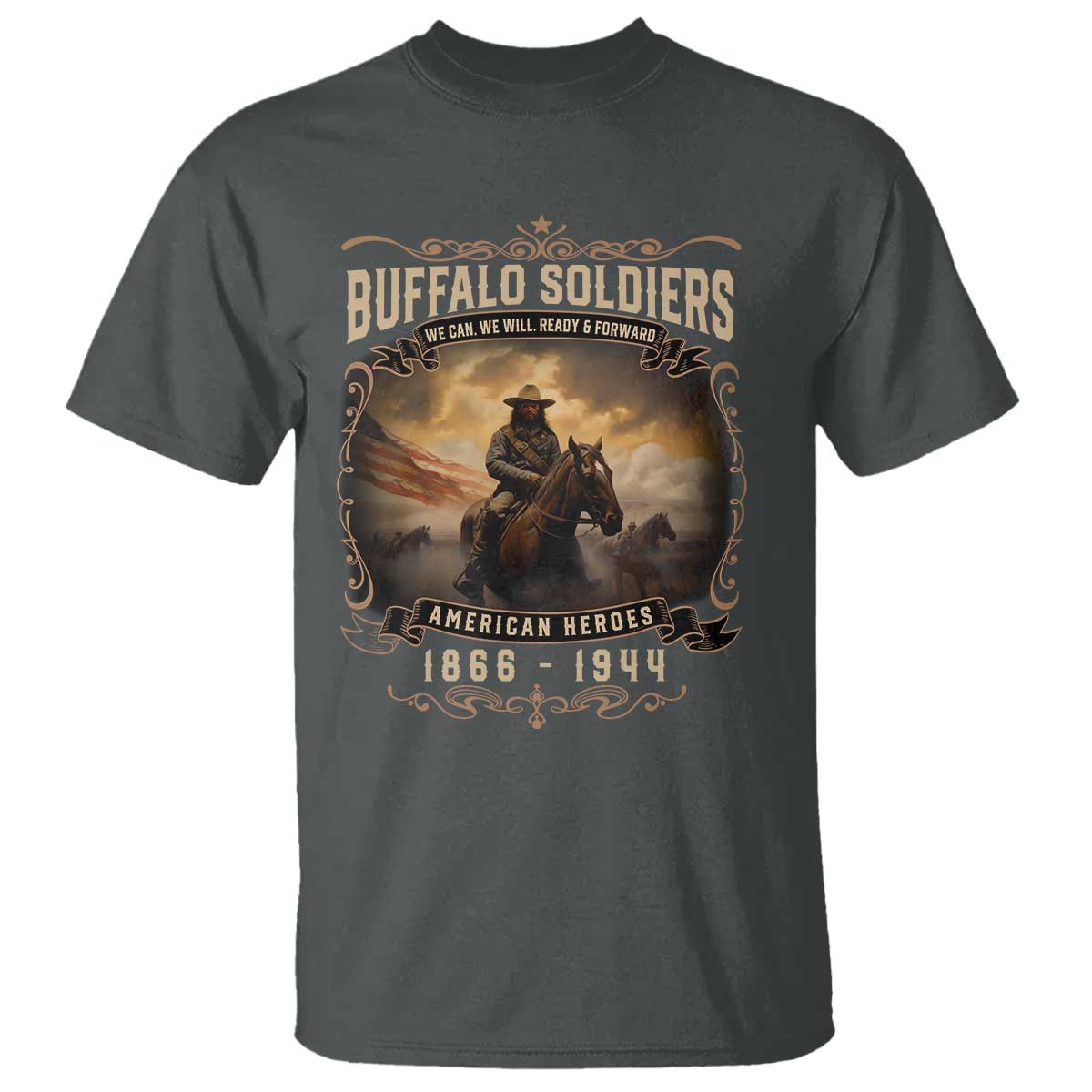 Buffalo Soldiers T Shirt American Heros Cavalry Black History