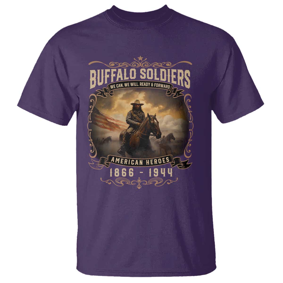 Buffalo Soldiers T Shirt American Heros Cavalry Black History