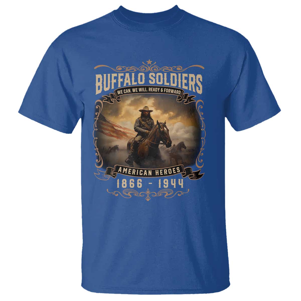 Buffalo Soldiers T Shirt American Heros Cavalry Black History
