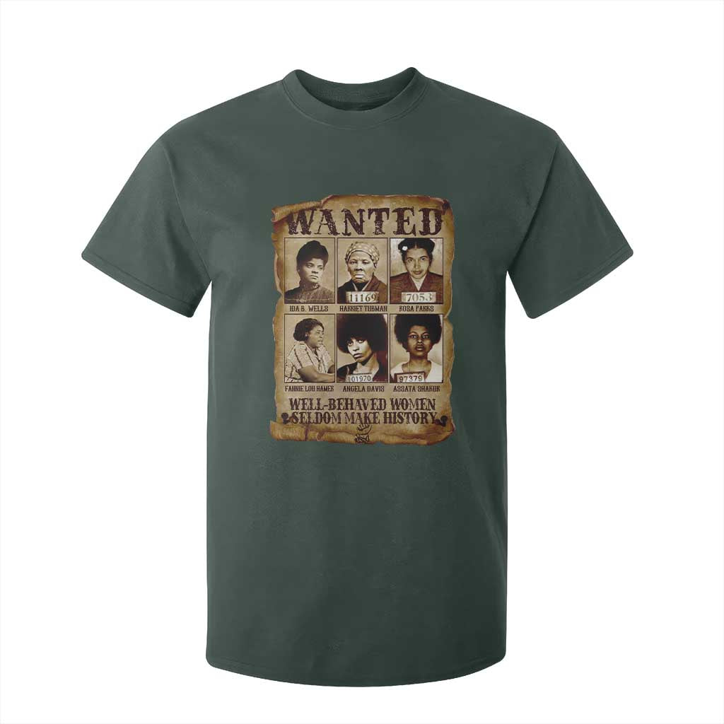 Black Women History T Shirt For Kid Well Behaved Women Rarely Make History Melanin