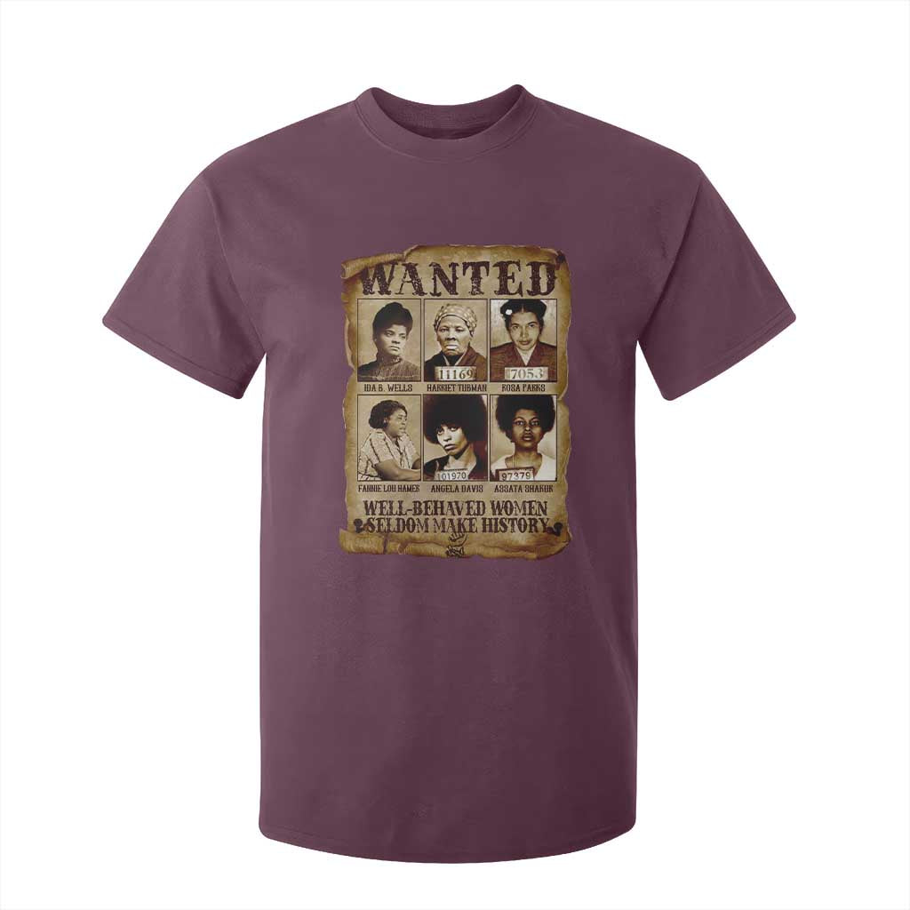 Black Women History T Shirt For Kid Well Behaved Women Rarely Make History Melanin