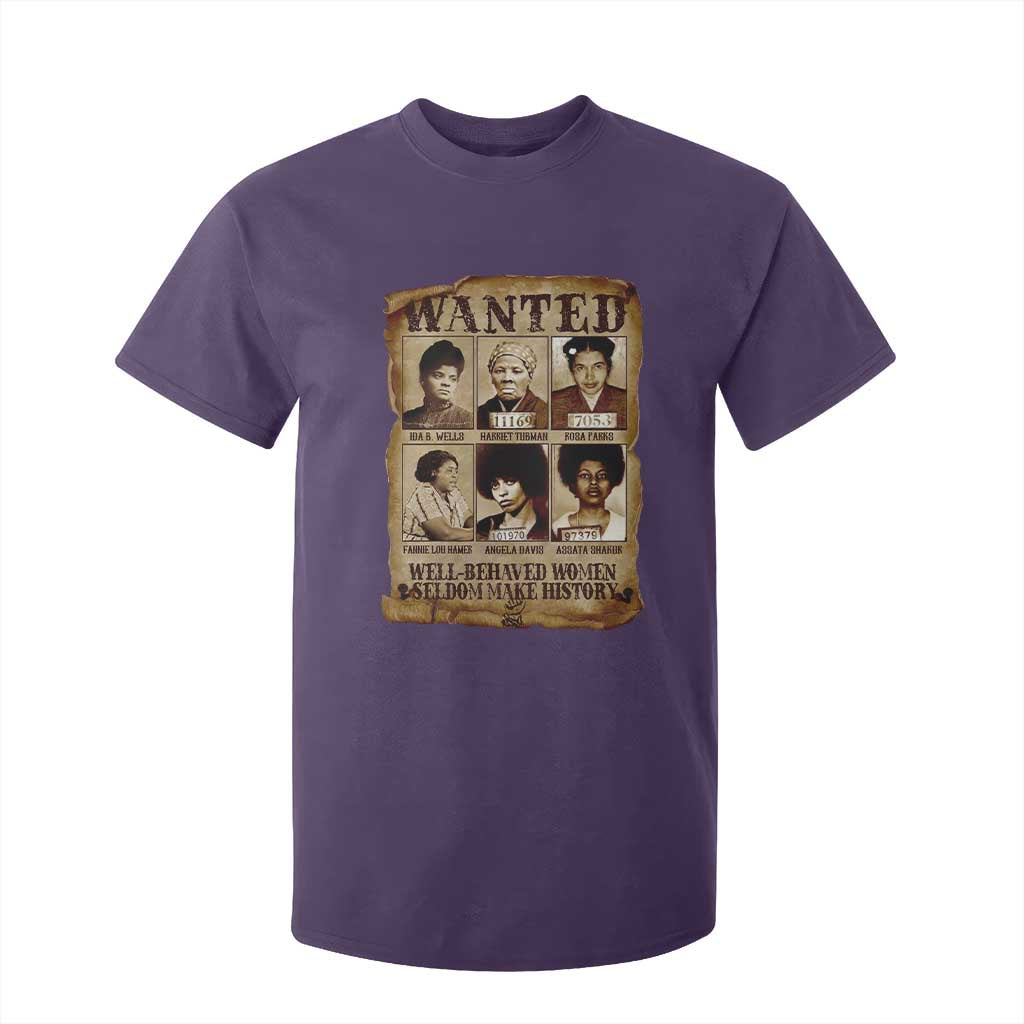 Black Women History T Shirt For Kid Well Behaved Women Rarely Make History Melanin