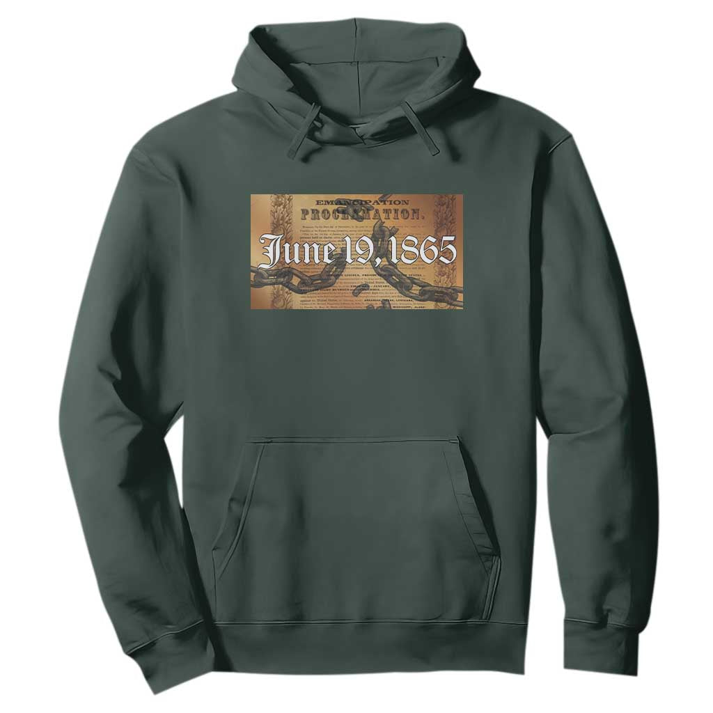 Juneteenth Emancipation Proclamation End of Slavery Hoodie Black Freedom History