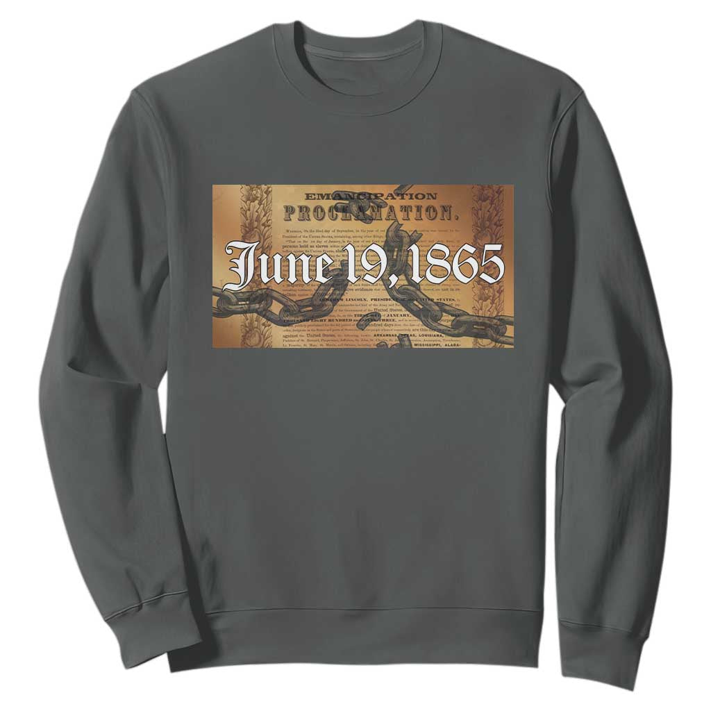 Juneteenth Emancipation Proclamation End of Slavery Sweatshirt Black Freedom History