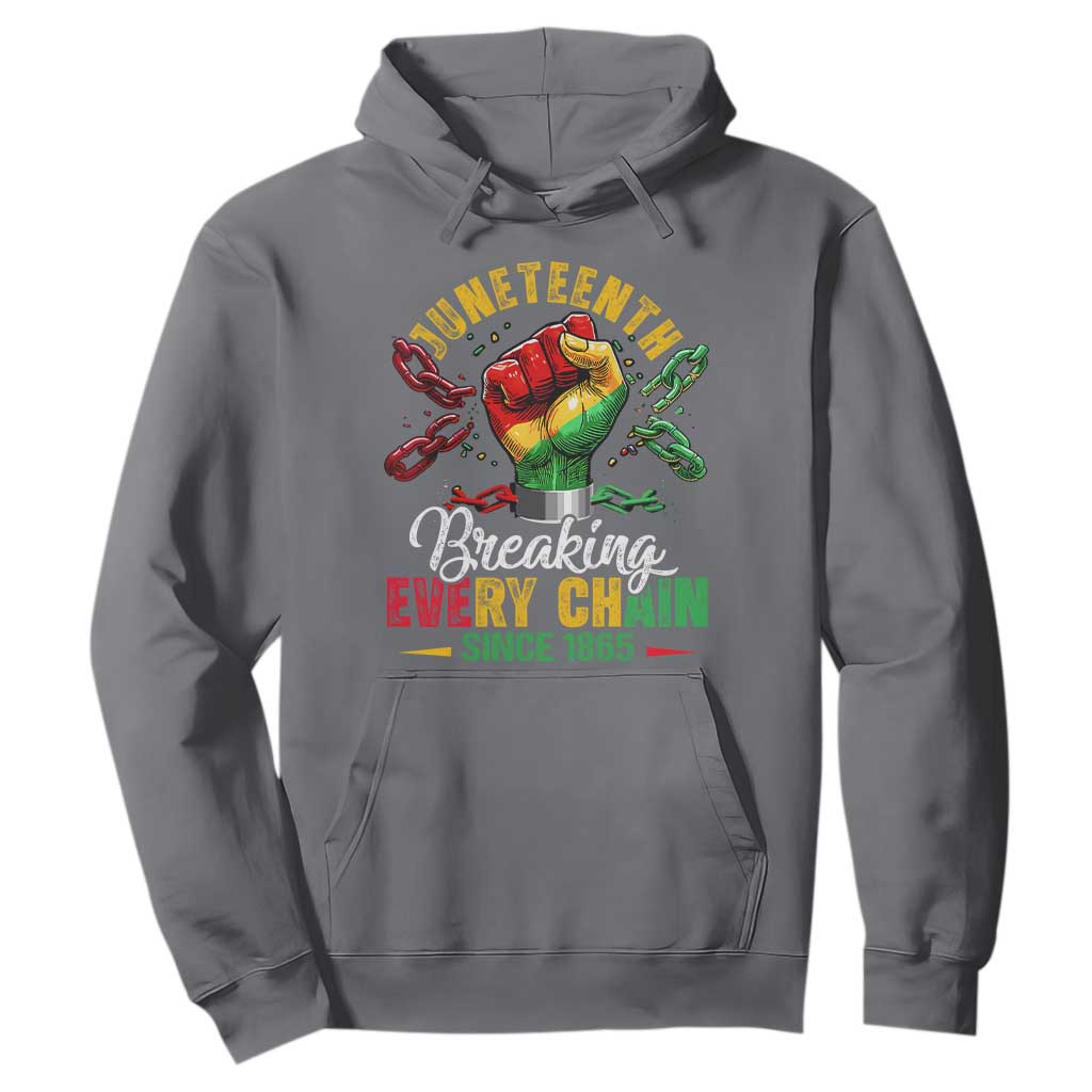 Breaking Every Chain Since 1865 Juneteenth Hoodie Celebrating Black Freedom