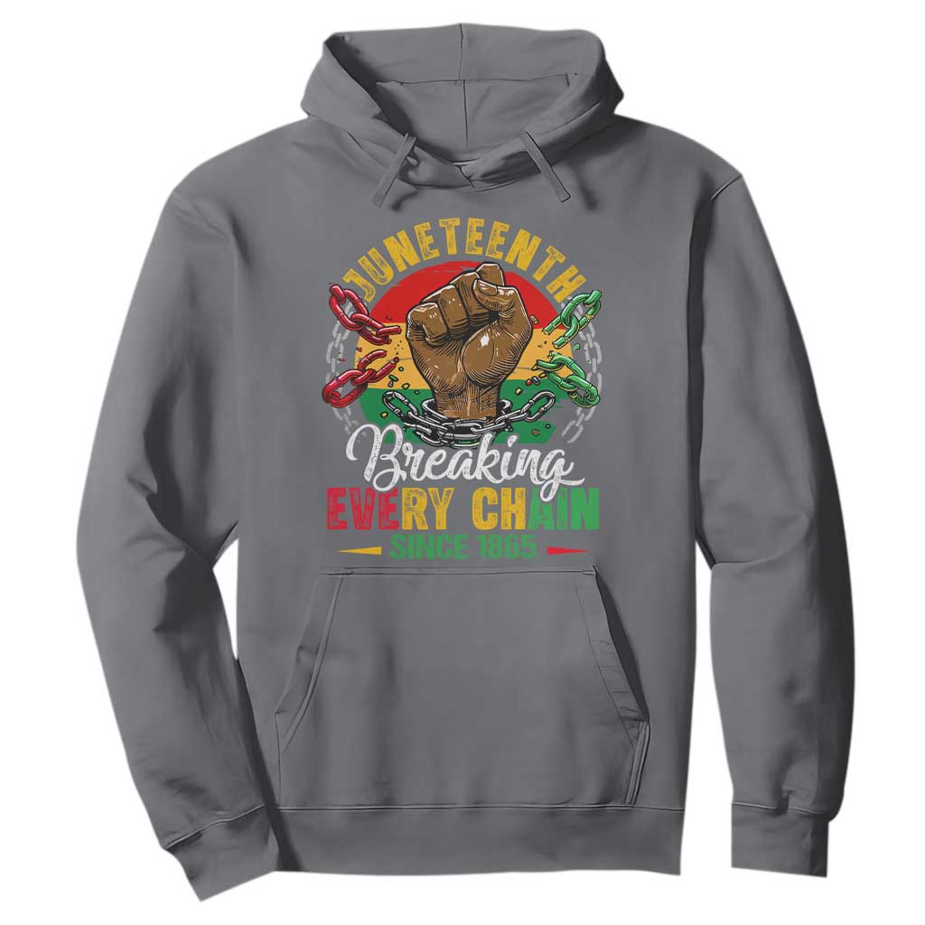 Juneteenth Breaking Every Chain Since 1865 Hoodie Retro Vintage
