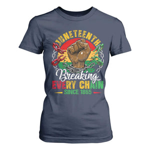 Juneteenth Breaking Every Chain Since 1865 T Shirt For Women Retro Vintage