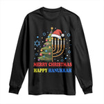 Merry Chrismukkah Happy Christmas Hanukkah Long Sleeve Shirt - African Pride