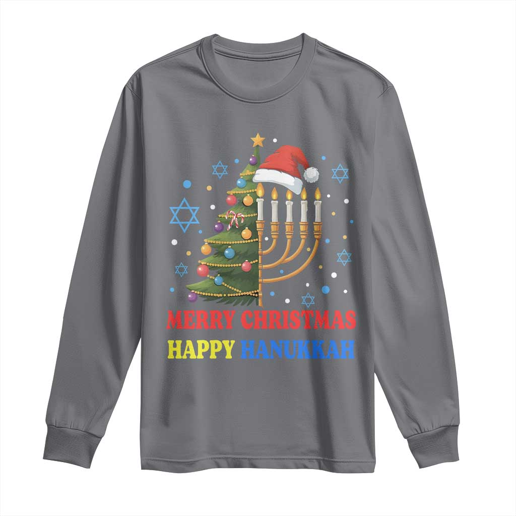Merry Chrismukkah Happy Christmas Hanukkah Long Sleeve Shirt - African Pride