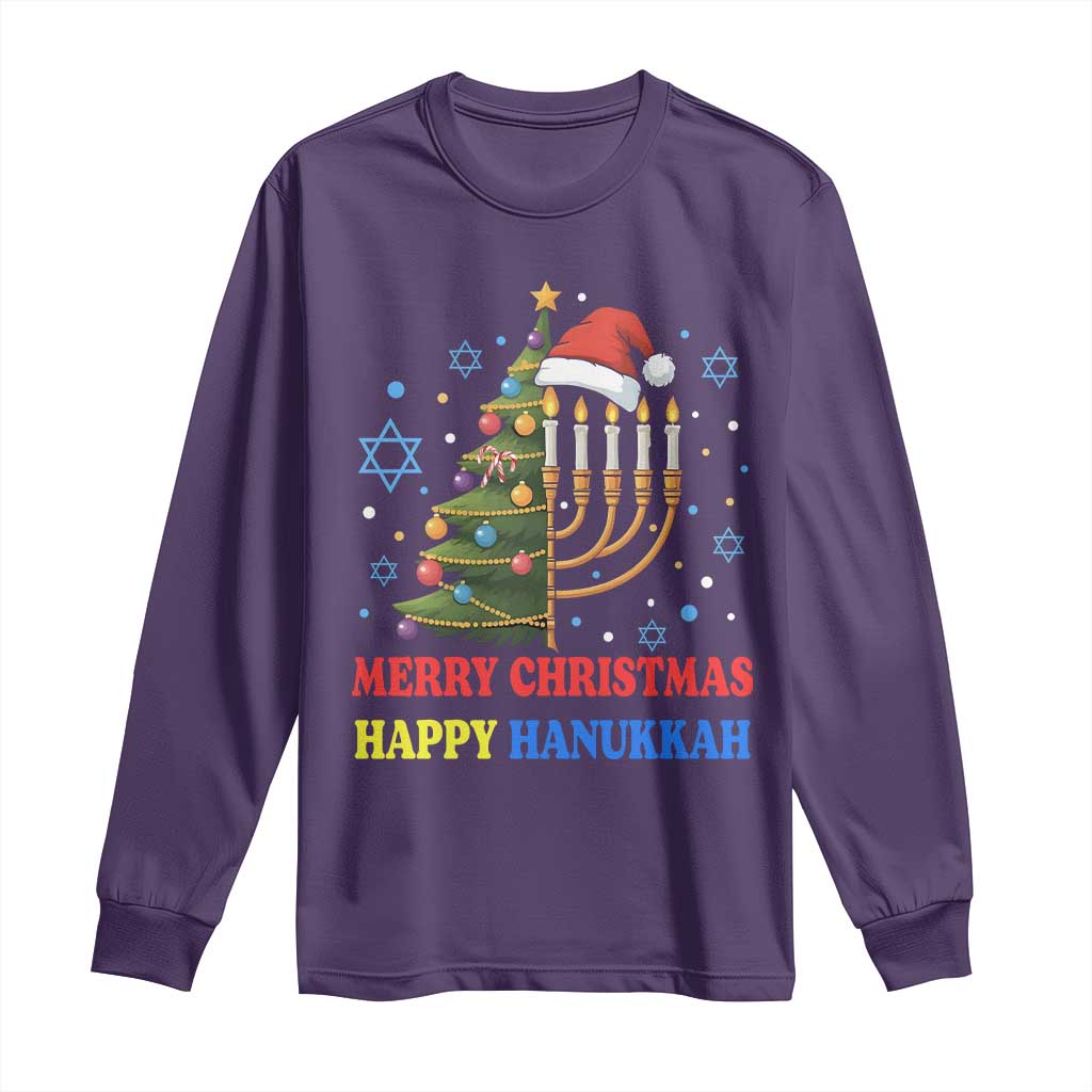 Merry Chrismukkah Happy Christmas Hanukkah Long Sleeve Shirt - African Pride