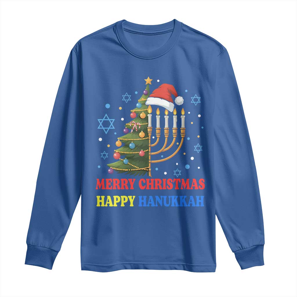 Merry Chrismukkah Happy Christmas Hanukkah Long Sleeve Shirt - African Pride
