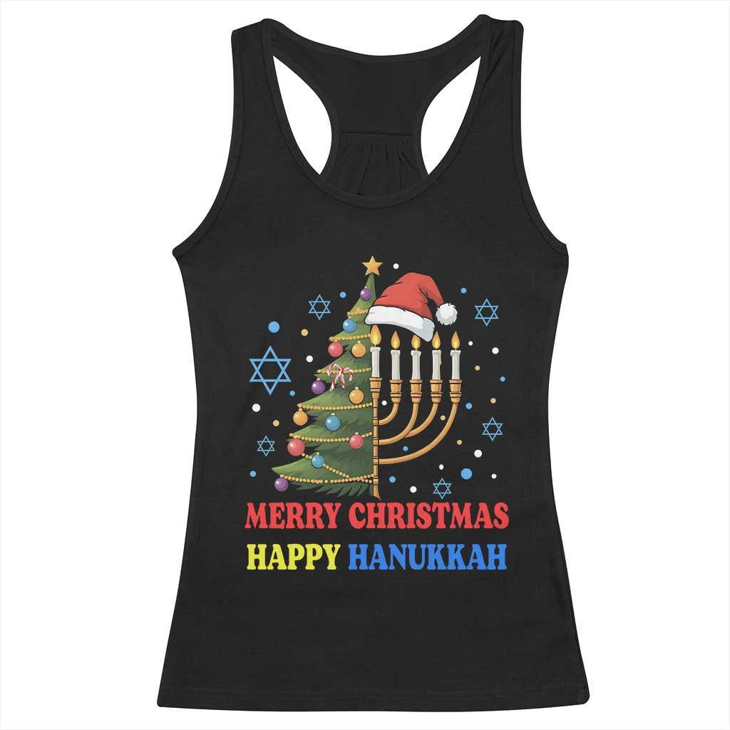 Merry Chrismukkah Happy Christmas Hanukkah Racerback Tank Top - African Pride