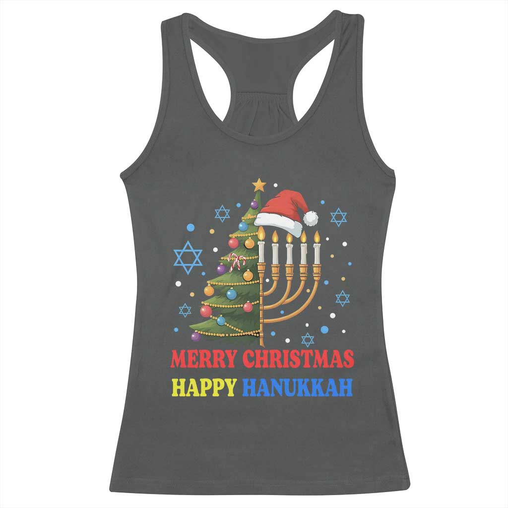 Merry Chrismukkah Happy Christmas Hanukkah Racerback Tank Top - African Pride