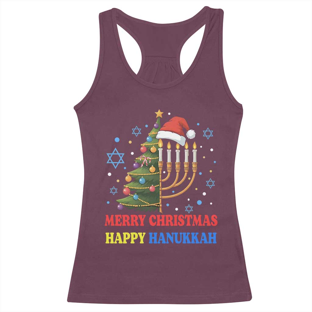 Merry Chrismukkah Happy Christmas Hanukkah Racerback Tank Top - African Pride