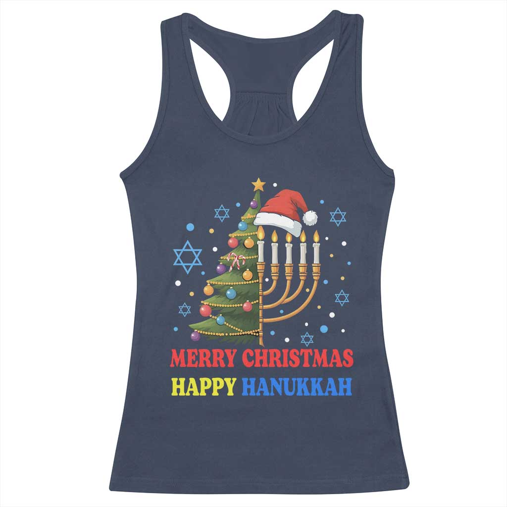 Merry Chrismukkah Happy Christmas Hanukkah Racerback Tank Top - African Pride