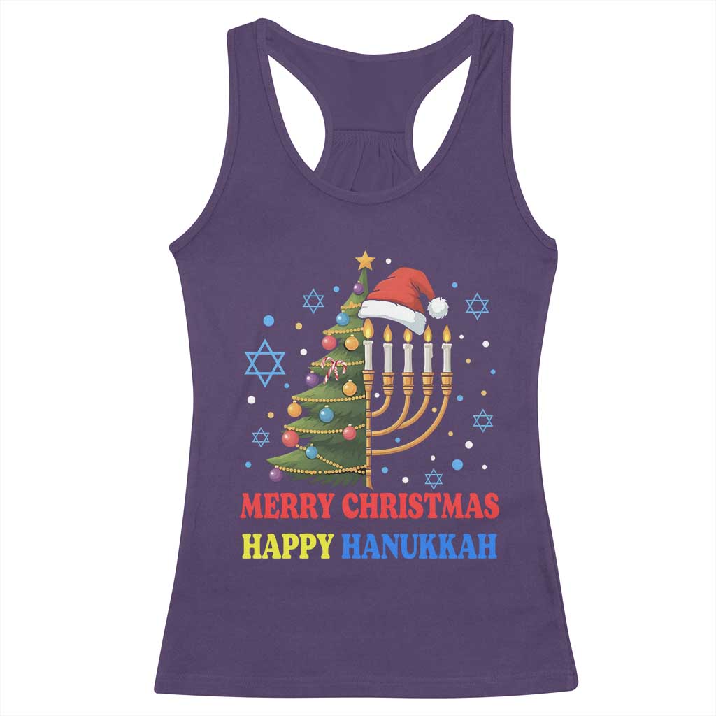 Merry Chrismukkah Happy Christmas Hanukkah Racerback Tank Top - African Pride
