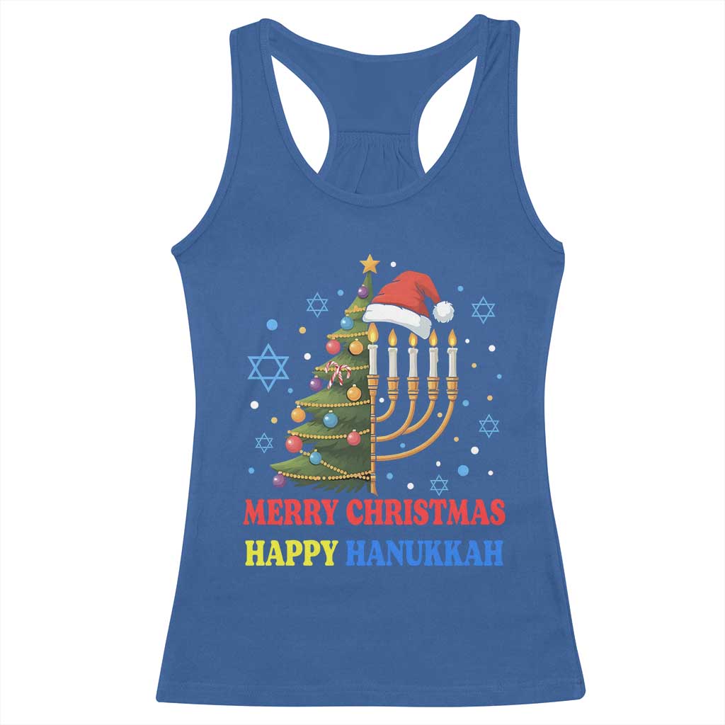 Merry Chrismukkah Happy Christmas Hanukkah Racerback Tank Top - African Pride