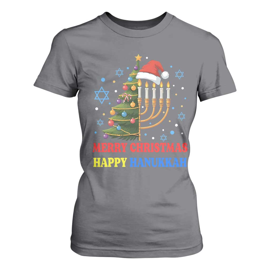 Merry Chrismukkah Happy Christmas Hanukkah T Shirt For Women - African Pride