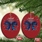 Happy Hanukkah Christmas Ornament Coquette Hanukkah Bow Jewish Menorah - African Pride