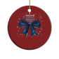 Happy Hanukkah Christmas Ornament Coquette Hanukkah Bow Jewish Menorah - African Pride