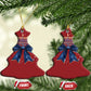 Happy Hanukkah Christmas Ornament Coquette Hanukkah Bow Jewish Menorah - African Pride