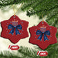 Happy Hanukkah Christmas Ornament Coquette Hanukkah Bow Jewish Menorah - African Pride