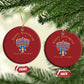 Happy Hanukkah Christmas Ornament Jewish Menorah Coquette Bow - African Pride