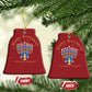 Happy Hanukkah Christmas Ornament Jewish Menorah Coquette Bow - African Pride