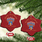 Happy Hanukkah Christmas Ornament Jewish Menorah Coquette Bow - African Pride