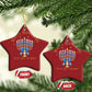 Happy Hanukkah Christmas Ornament Jewish Menorah Coquette Bow - African Pride