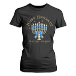Happy Hanukkah T Shirt For Women Jewish Menorah Coquette Bow - African Pride
