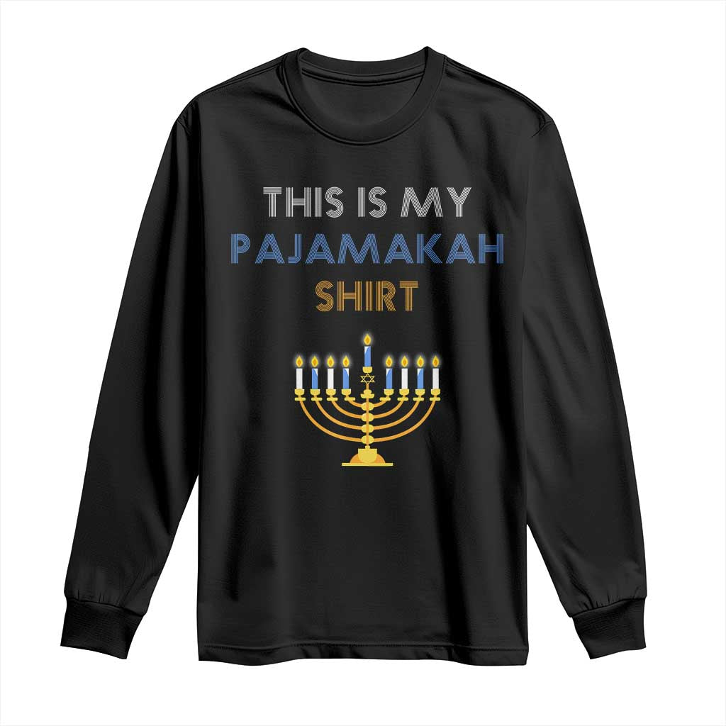 Funny Hanukkah Pajama Long Sleeve Shirt This is My Pajamakah Gift - African Pride