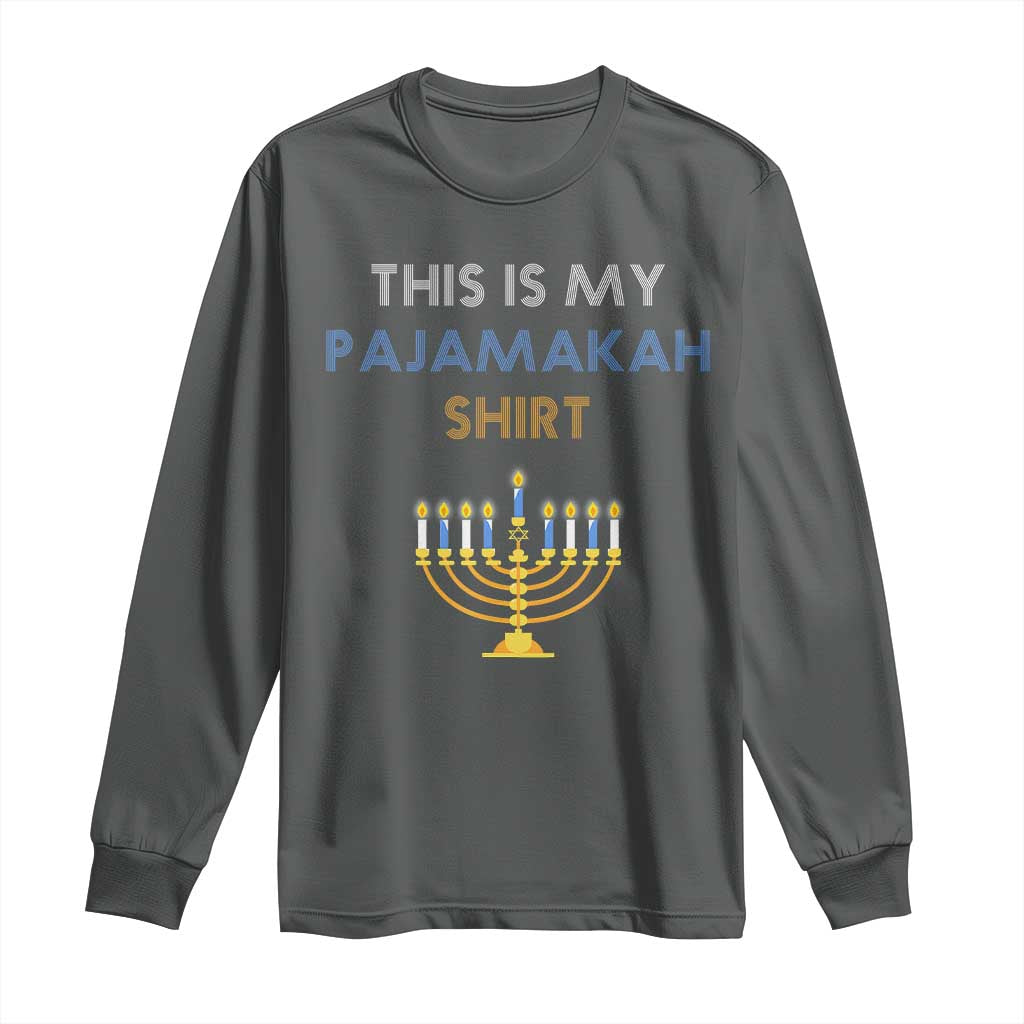 Funny Hanukkah Pajama Long Sleeve Shirt This is My Pajamakah Gift - African Pride