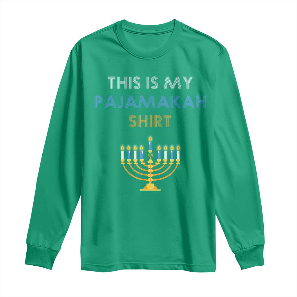 Funny Hanukkah Pajama Long Sleeve Shirt This is My Pajamakah Gift - African Pride
